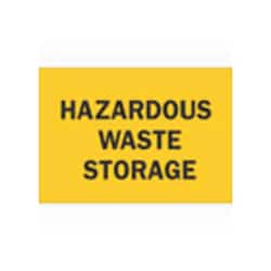 Brady Warning Sign: HAZARDOUS WASTE STORAGE:Facility Safety and Maintenance:Signs