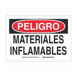Brady&trade;&nbsp;Polystyrene Warning Sign: MATERIALES INFLAMABLES