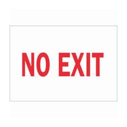 Brady™ Polystyrene Exit & Entrance Sign: NO EXIT