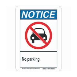 Brady&trade;&nbsp;Fiberglass No Parking Sign: NO PARKING