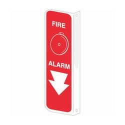 Brady&trade;&nbsp;Polystyrene 2-Way View Fire Safety Sign: FIRE ALARM
