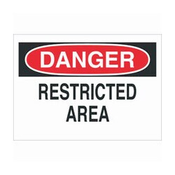 Brady&trade;&nbsp;Aluminum Warning Sign: RESTRICTED AREA