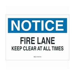 Brady&trade;&nbsp;Aluminum No Parking Sign: FIRE LANE KEEP CLEAR AT ALL TIMES