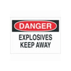 Brady&trade;&nbsp;Polystyrene Warning Sign: EXPLOSIVES KEEP AWAY