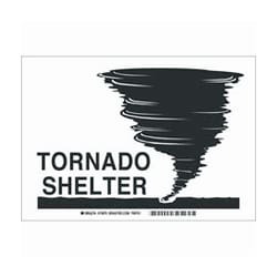 Brady™ Polystyrene Fire Emergency & Disaster Sign: TORNADO SHELTER