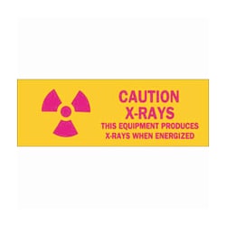 Brady&trade;&nbsp;Polyester Radiation &amp; Laser Sign: X-RAYS THIS EQUIPMENT PRODUCES X-RAYS WHEN ENERGIZED