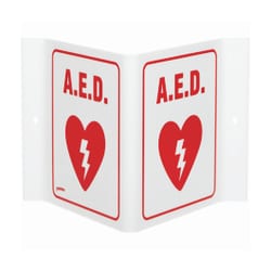 Brady&trade;&nbsp;Acrylic First Aid V Sign: A.E.D.
