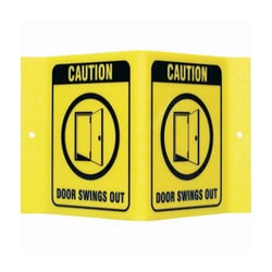Brady™ Acrylic Door and Pathway Labels and Markers Sign: DOOR SWINGS OUT