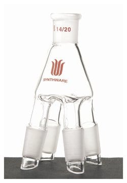 Synthware Distillation Cow Receiver 14/20 joint:Specialty Lab Glassware,
