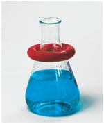 Bel Art™ Round Lead Ring Flask Weights with Vikem™ Vinyl Coating