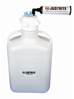 Justrite™ VaporTrap™ HDPE, Rectangular Carboy with Filter Kit