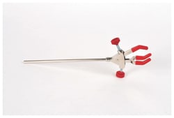 United Scientific 3 Prong Extension Clamp with Rod and Grips:Clamps and