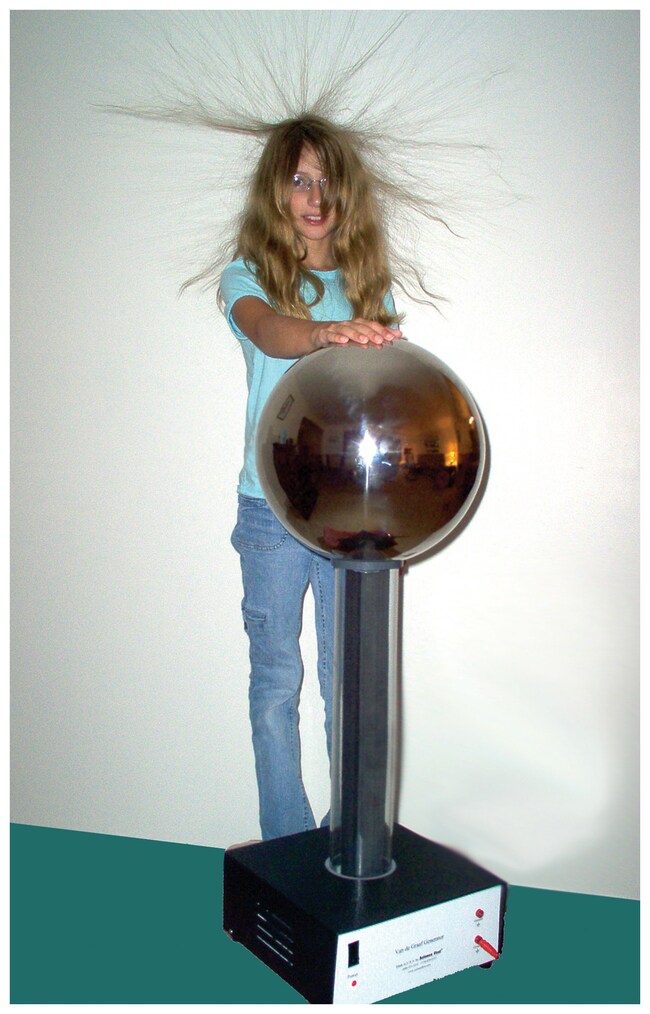 thumbnail image 2 of Van De Graaff Generator Discharge Wand - 18.5 Inch With Insulated Handle For Science Labs 2 of 4