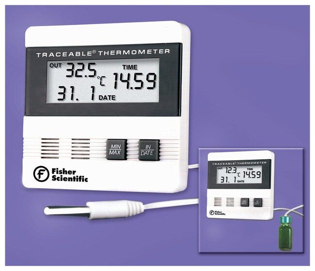 Fisherbrand Traceable Thermometer with Time/Date, Max/Min Memory