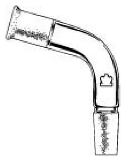 DWK Life Sciences Kimble Kontes 105 Bent Distillation Adapter with Inner and Outer 24/40 Standard Taper Joints 29/42 | Buy Online | DWK Life Sciences | Fisher Scientific