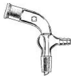 DWK Life Sciences Kimble™ Kontes™ 105° Extended Bent Distillation Adapter with Vacuum Take-Off and Inner Hose Connection