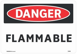 Brady™ Aluminum Small Warning Sign: FLAMMABLE