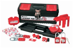 Brady Personal Basic Lockout Kit w/ Keyed-Alike Safety Padlocks Red/White on Black | Buy Online | Brady&trade; | Fisher Scientific