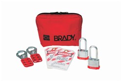Brady Personal Padlock Pouch with Keyed-Alike Steel Padlocks Red | Buy Online | Brady&trade; | Fisher Scientific