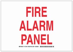Brady™ Polyester Fire Emergency & Disaster Sign: FIRE ALARM PANEL