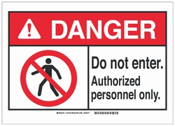 Brady&trade;&nbsp;Fiberglass Security, Admittance & CCTV Sign: DO NOT ENTER. AUTHORIZED PERSONNEL ONLY.