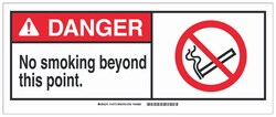 Brady&trade;&nbsp;Fiberglass No Smoking Sign: NO SMOKING BEYOND THIS POINT