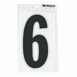 Brady™ Glow-In-The-Dark/Ultra Reflective Number: 6