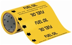 Brady™ Roll Form Pipe Marker: FUEL OIL