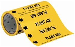 Brady™ Roll Form Pipe Marker: PLANT AIR
