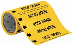 Brady&trade;&nbsp;Roll Form Pipe Marker: ROOF DRAIN