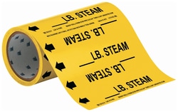 Brady™ Roll Form Pipe Marker: ____LB. STEAM