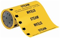 Brady™ Roll Form Pipe Marker: STEAM