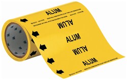 Brady™ Roll Form Pipe Marker: ALUM