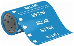Brady™ Roll Form Pipe Marker: MILL AIR