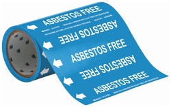 Brady™ Roll Form Pipe Marker: ASBESTOS FREE