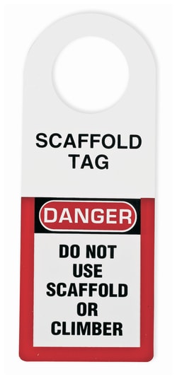 Brady&trade;&nbsp;Plastic Tag Holder: SCAFFOLD TAG DANGER