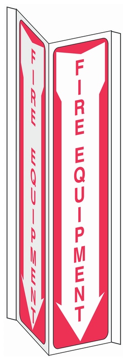 Brady™ 3-Way Vew Fire Safety Sign: FIRE EQUIPMENT