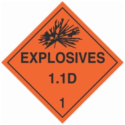 Brady DOT Vehicle Placards: EXPLOSIVE 1.4D:Mailing and Shipping Products:Shipping