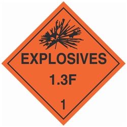 Brady&trade;&nbsp;DOT Vehicle Placards: EXPLOSIVE 1.3F