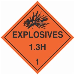 Brady&trade;&nbsp;DOT Vehicle Placards: EXPLOSIVE 1.3H