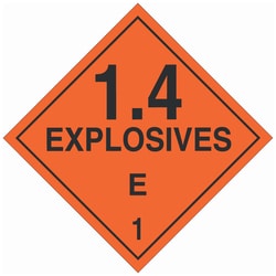 Brady&trade;&nbsp;DOT Vehicle Placards: EXPLOSIVE 1.4E