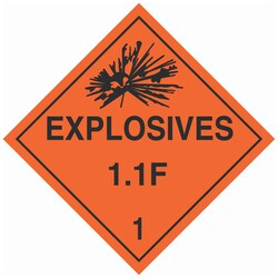 Brady DOT Vehicle Placards: EXPLOSIVE 1.4F Polycoated Tagstock | Buy Online | Brady&trade; | Fisher Scientific