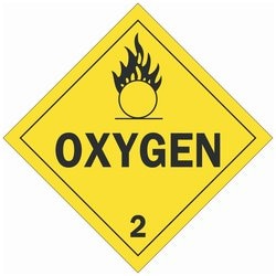 Brady DOT Vehicle Placards: OXYGEN 2:Mailing and Shipping Products:Shipping