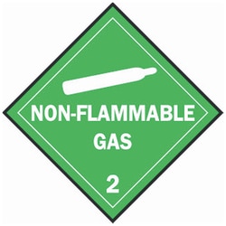 Brady Standard Vehicle Placards: NON-FLAMMABLE GAS 2:Mailing and Shipping