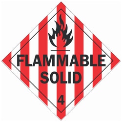 Brady&trade;&nbsp;DOT Vehicle Placards: FLAMMABLE SOLID 4