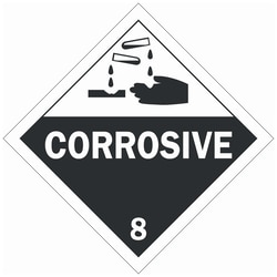 Brady&trade;&nbsp;DOT Vehicle Placards: CORROSIVE 8