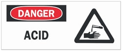 Brady&trade;&nbsp;Fiberglass Danger Sign: ACID