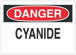 Brady&trade;&nbsp;Fiberglass Danger Sign: CYANIDE