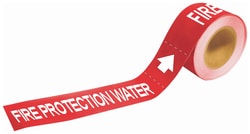 Brady&trade;&nbsp;Self-Sticking Pipe Marker Labels: FIRE PROTECTION WATER
