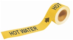 Brady™ Self-Sticking Pipe Marker Labels: HOT WATER
